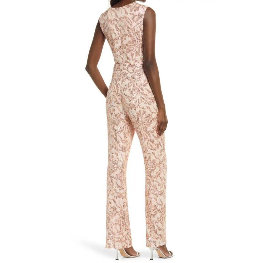 SHO BY TADASHI SHOJI Cutout Sleeveless Sequin Jumpsuit - Picture 5 of 8